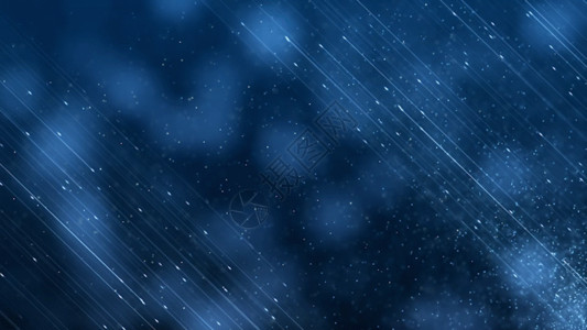 雨中行走的人蓝色光线动画GIF高清图片