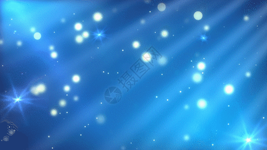 蓝色粒子闪光动画GIF图片