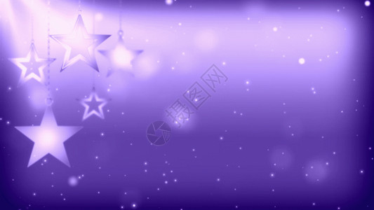 月牙形吊坠紫色星星吊坠动画GIF高清图片