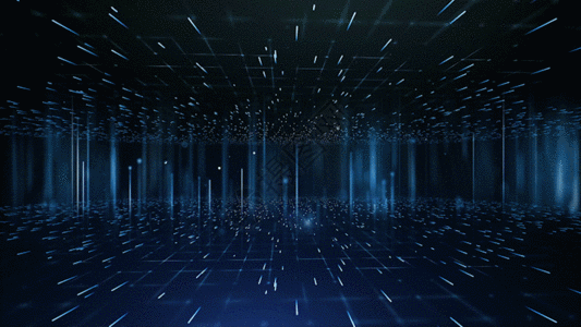蓝色科技空间动画GIF图片