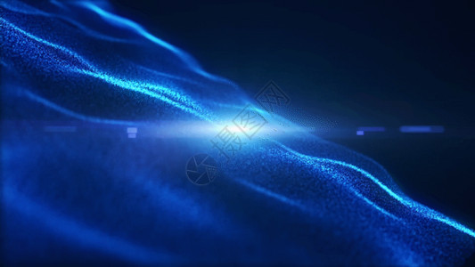 海底波纹素材蓝色粒子波浪动画GIF高清图片