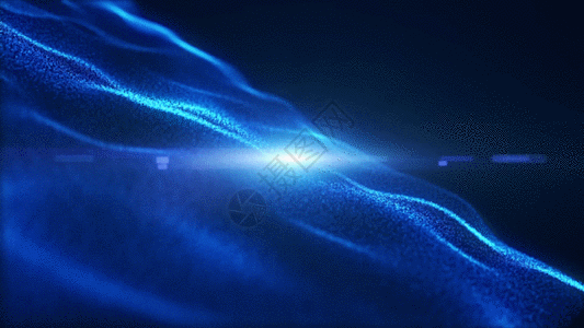 蓝色粒子波浪动画GIF图片