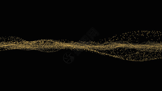金色曲线素材粒子波浪动画GIFF高清图片