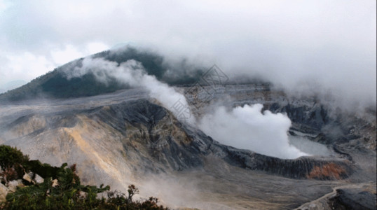 韩国名胜哥斯达黎加波阿斯火山口gif高清图片