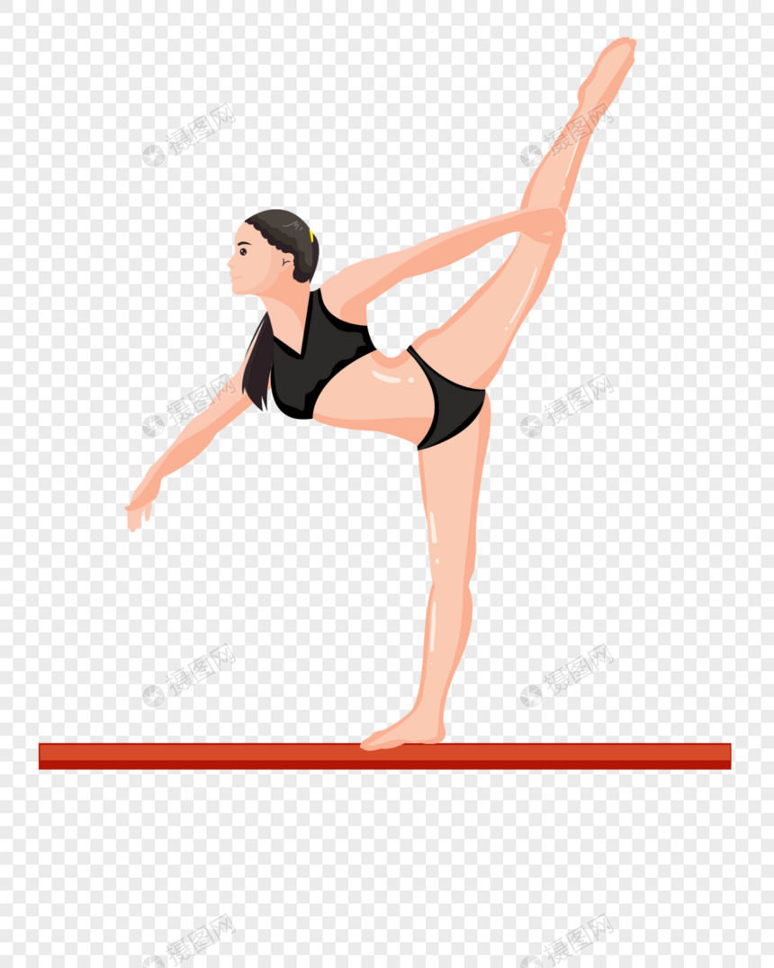 平衡木体操图片