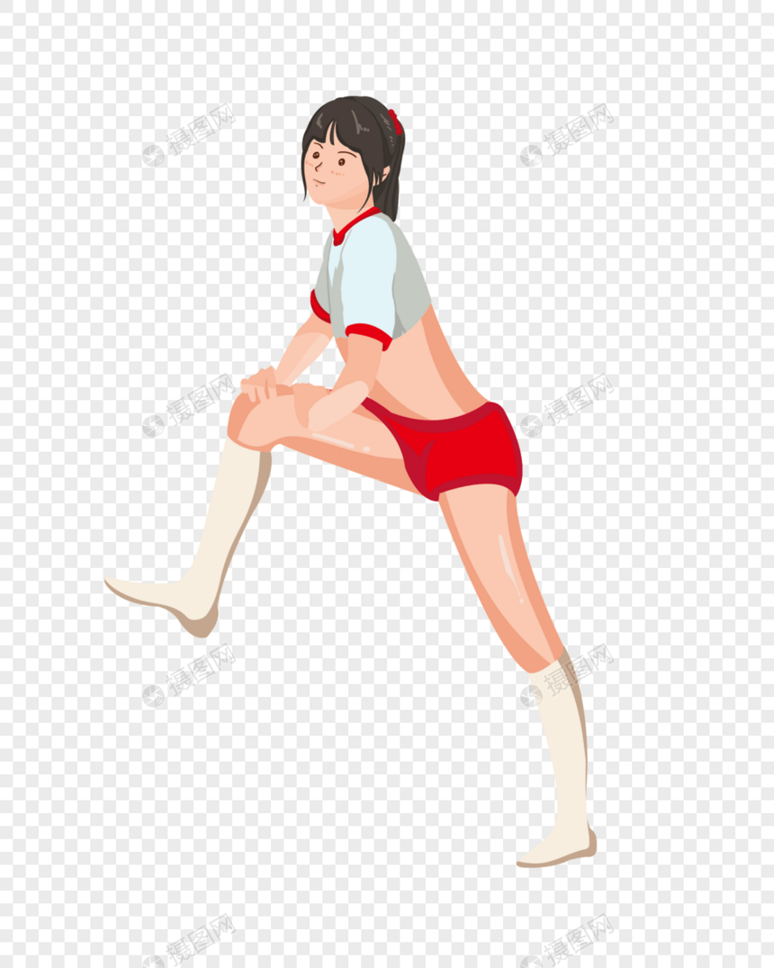 压腿的体操运动员图片