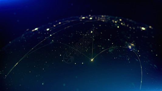蓝色科技星球科技粒子光线球背景GIF高清图片