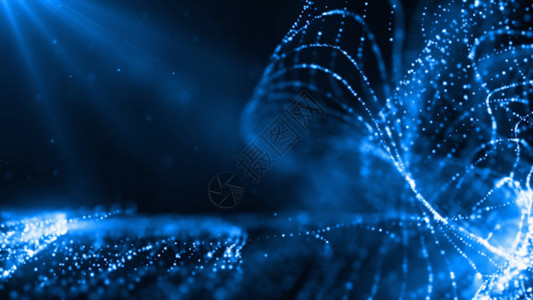 分子结构网状蓝色科技线条粒子GIF高清图片