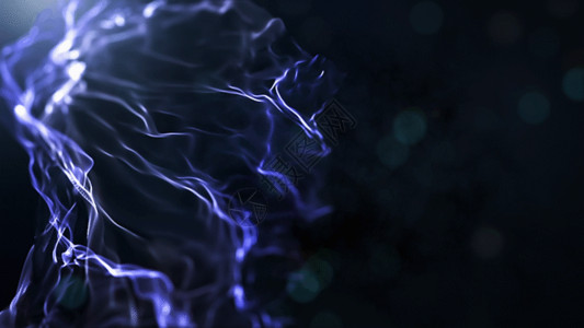 烟雾科技蓝色粒子光线动画背景GIF高清图片