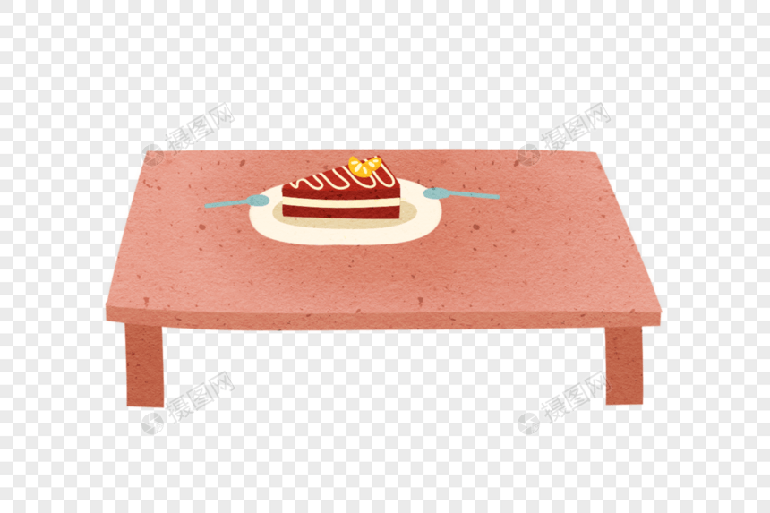 桌子上的蛋糕图片