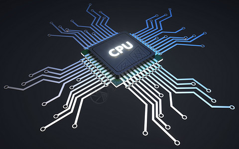 高科技芯片立体模型CPU高清图片素材