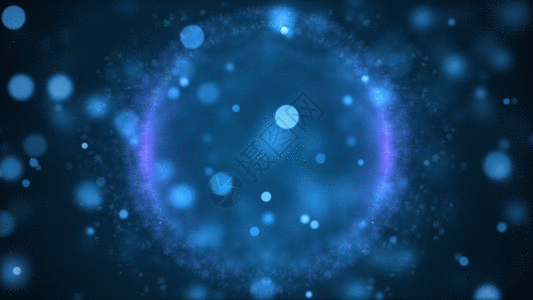 蓝色粒子小球散出动画GIF图片