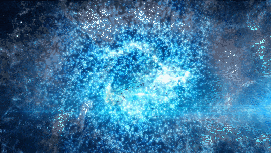 蓝色粒子漩涡动画GIF图片