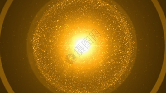 金色线条圆圈粒子空间动画GIF高清图片