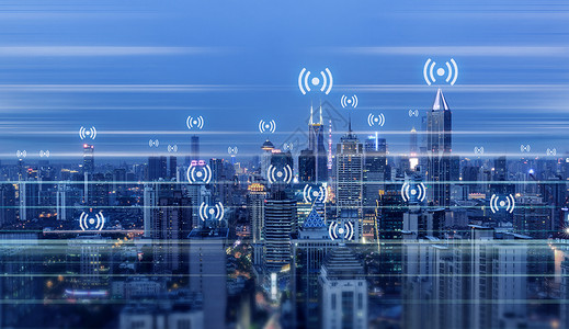 城市无线网络背景图片