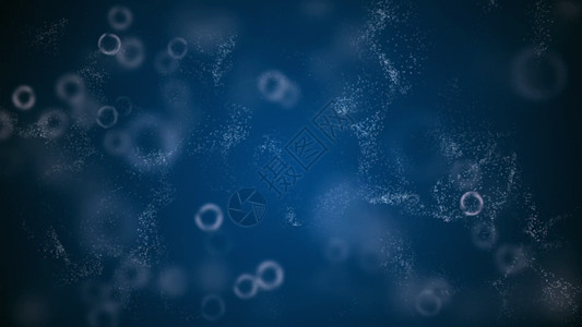 蓝色透明气泡蓝色粒子气泡动画GIF高清图片