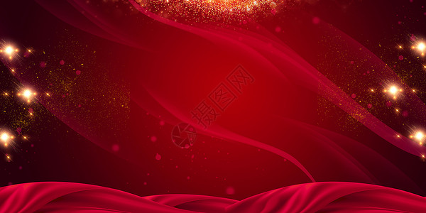 红色尾牙宴海报大气红色背景设计图片