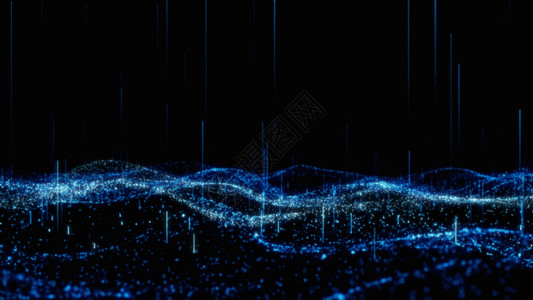 微立体素材蓝色科技粒子GIF高清图片