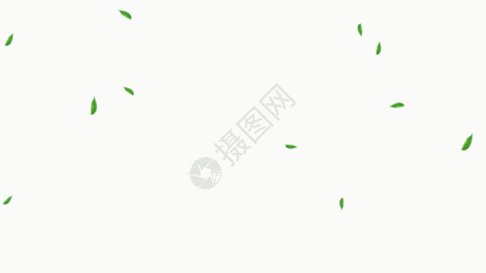 绿叶飘落元素GIF图片