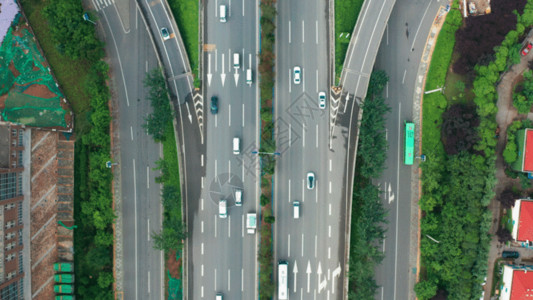 道路建设立交桥航拍GIF高清图片