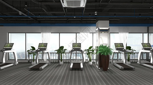 3DMAX3d健身房场景设计图片
