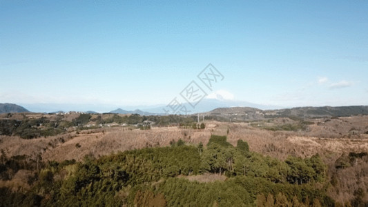 日本神社富士山航拍日本富士山GIF高清图片