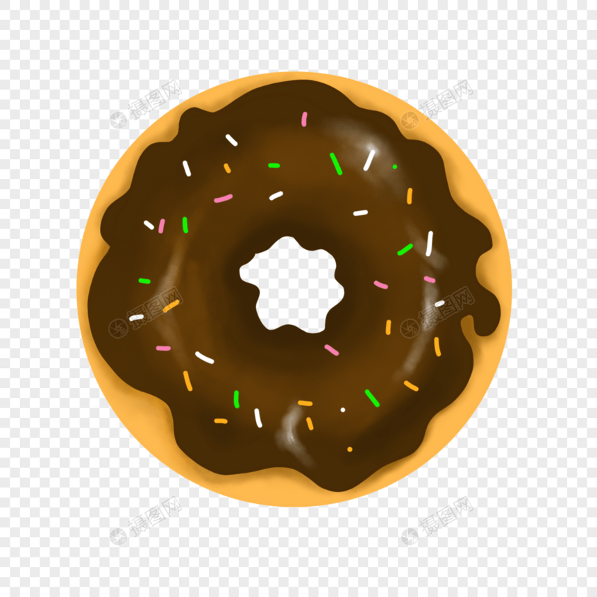 手绘甜甜圈图片