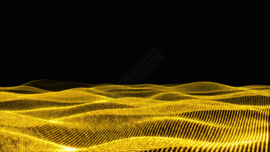 黄金海洋粒子动画GIF图片