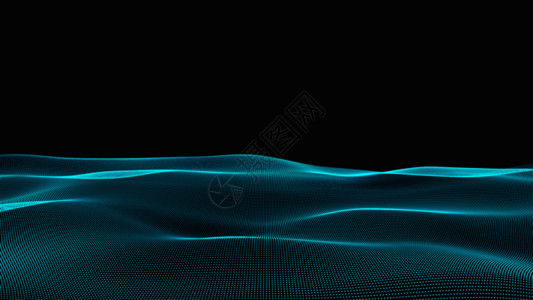蓝色粒子光斑蓝色粒子海平面动画背景GIF高清图片