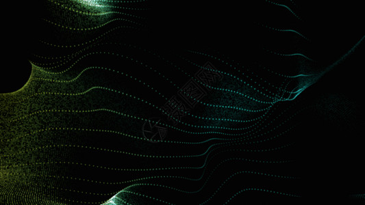 绿色几何个人名片粒子光线帘布动画GIF高清图片