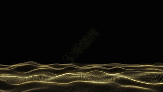 粒子海平面动画GIF图片