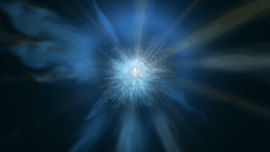 粒子球光线散射动画GIF图片