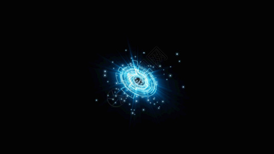蓝色科技光喷洒粒子科技动画GIF高清图片