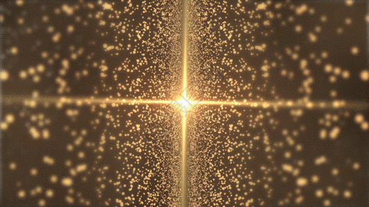 棕色粒子十字光线动画GIF图片