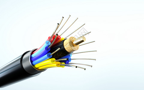 管道3d光缆光纤海报背景设计图片