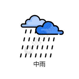 中雨图标GIF高清图片