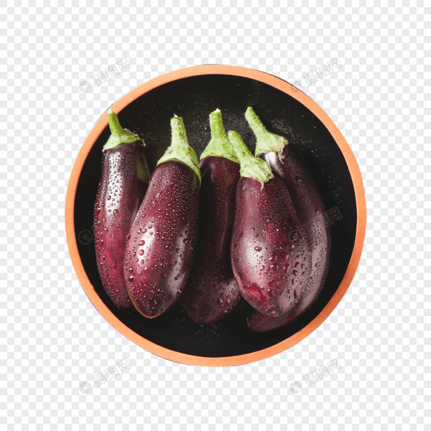 新鲜紫茄子图片