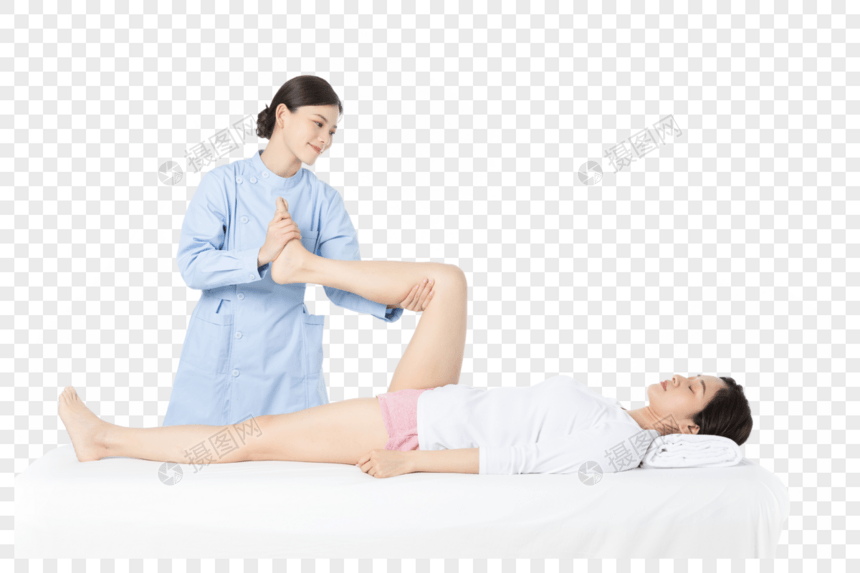 女性腿部按摩图片