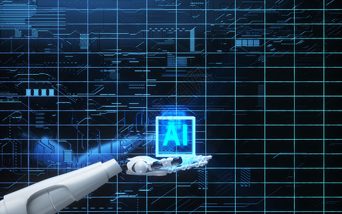 AI 人工智能科技背景电路板高清图片素材