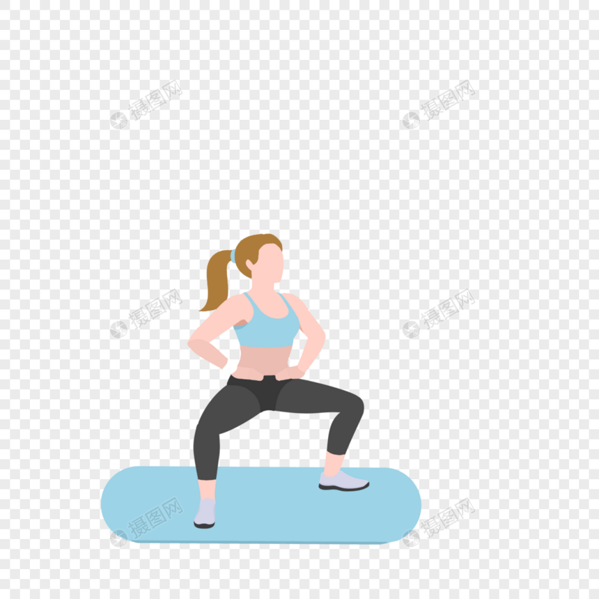 瑜伽锻炼元素图片