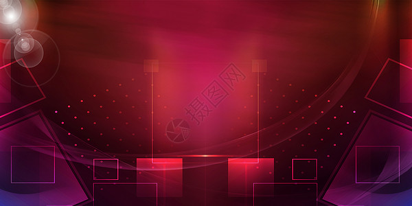红色商务科技背景光线高清图片素材