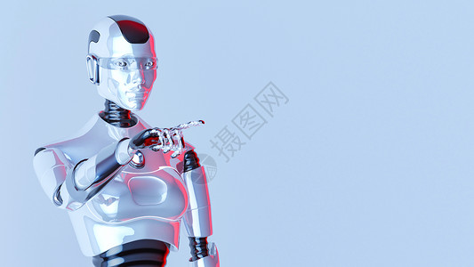 c4d创意机器人场景科技海报高清图片素材