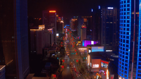 都市街道夜景夜景霓虹灯GIF高清图片