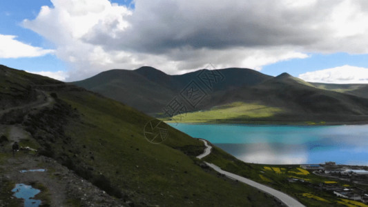 尼泊尔abc徒步山路风光风景高原湖泊GIF高清图片