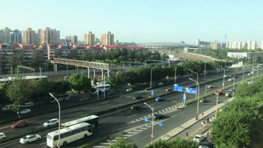 北京南到站口延时GIF图片