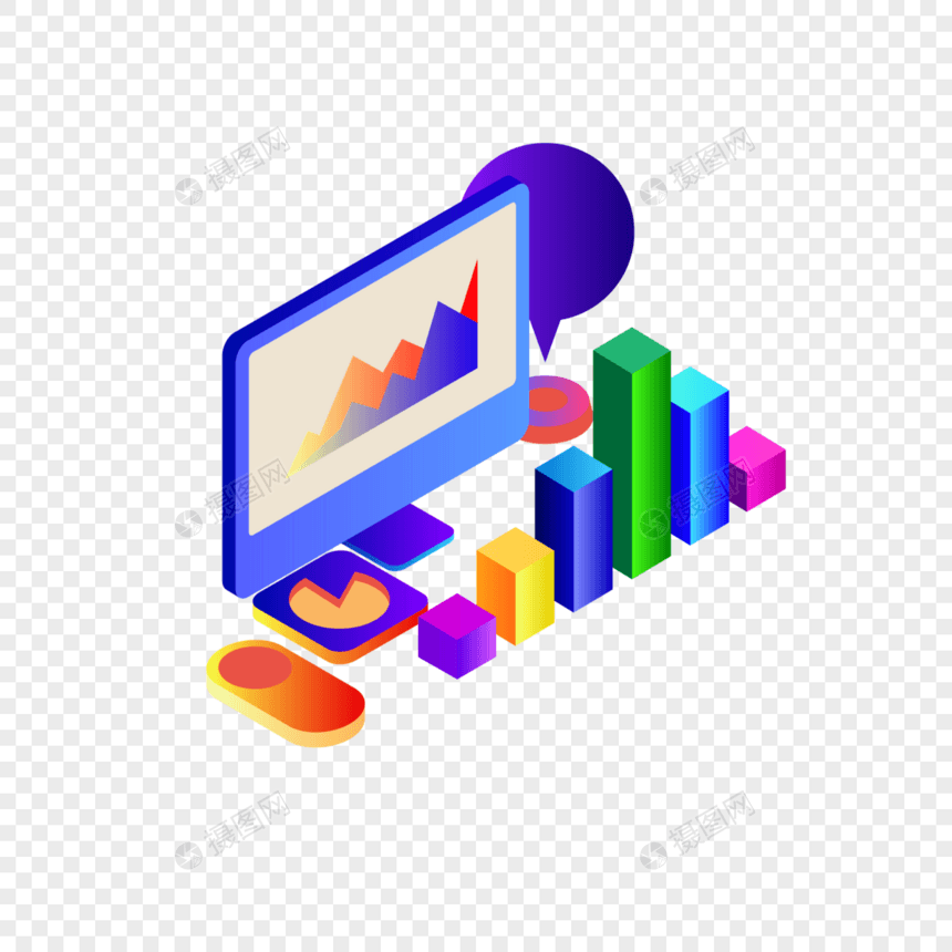 渐变高科技数据展示图片