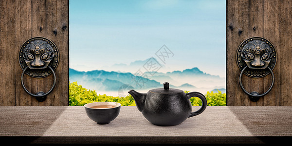 中国风茶道名片茶道设计图片