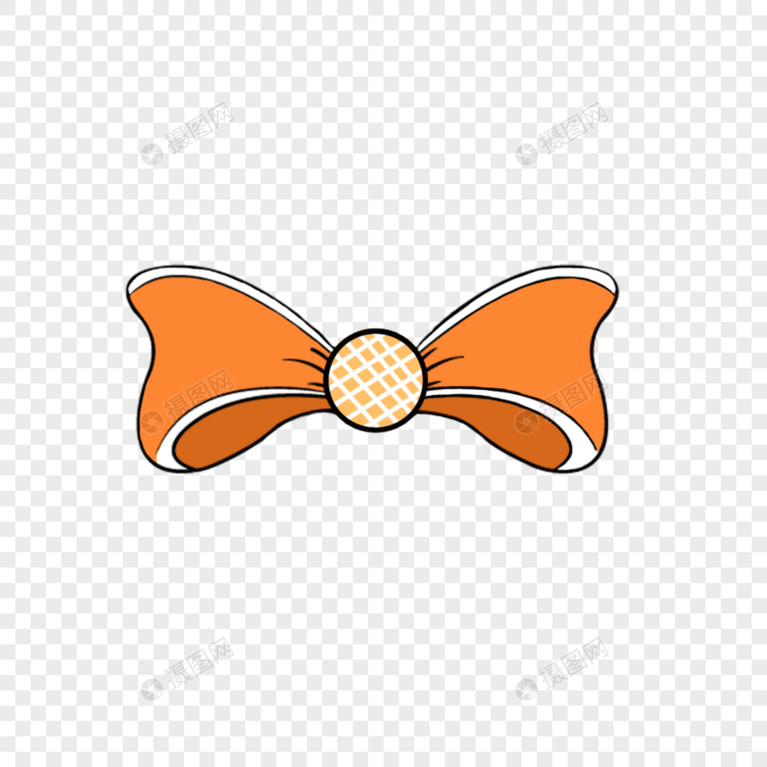 橙色蝴蝶结图片