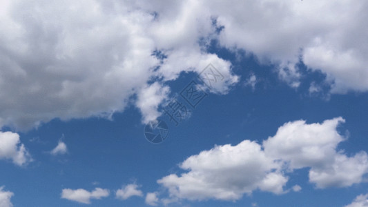 晴空万里蓝天白云GIF高清图片