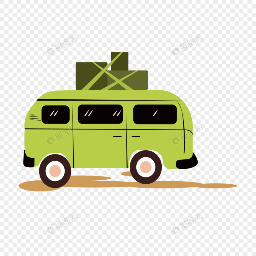 绿色巴士图片